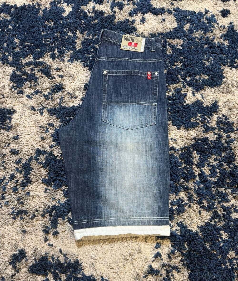 Southpole Denim Shorts Size 38 Blue Baggy Y2K Jorts